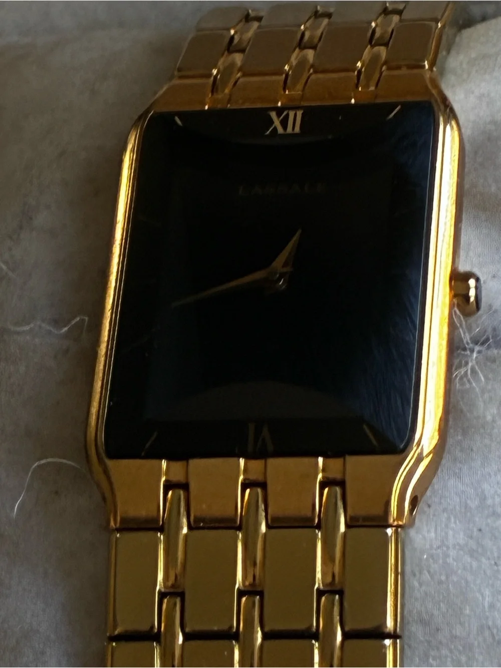 Rare Seiko Lassale Quartz watch 5e20-5009 Gold Tone Faceted Crystal New Battery